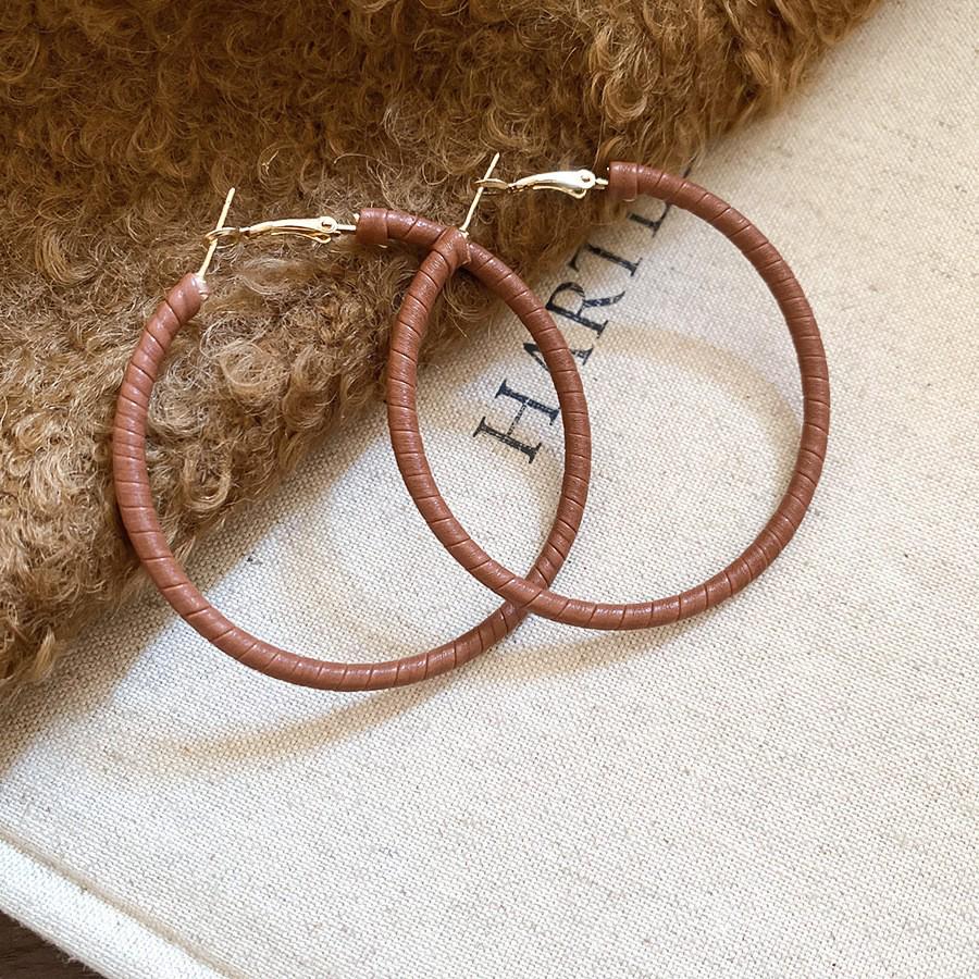 Silbernadel Leopard Harz Geo Runde Ohrringe, Retro Myer Stil, Nischen Design für Frauen