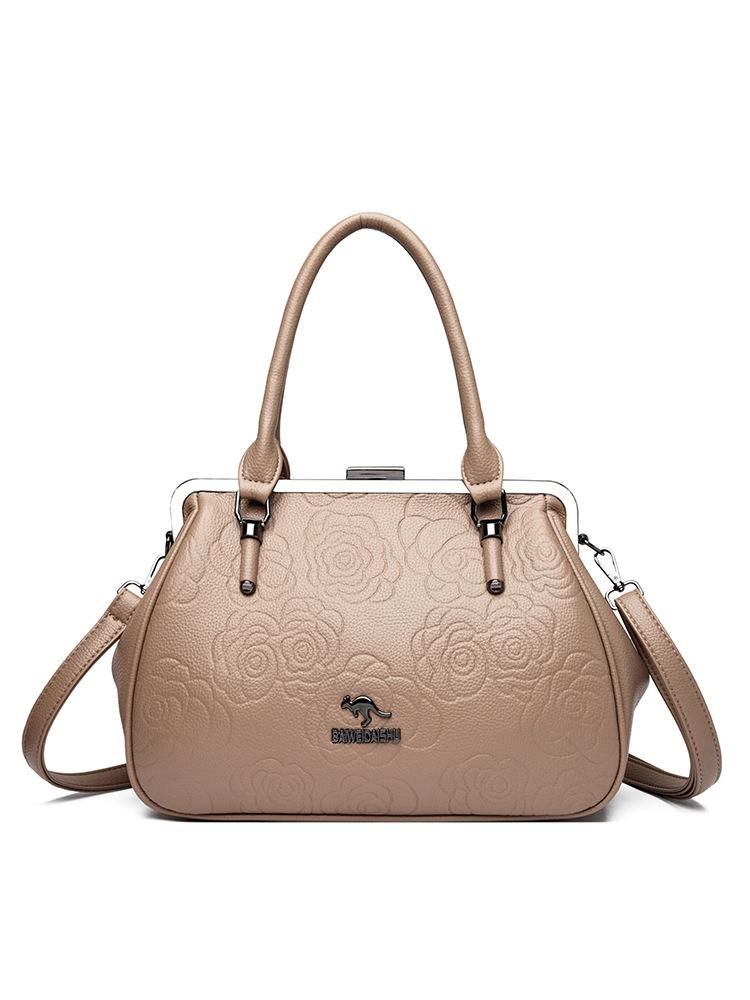 

Fashion pressed rose versatile women s handbag textured shoulder bag new high-end messenger women s bag