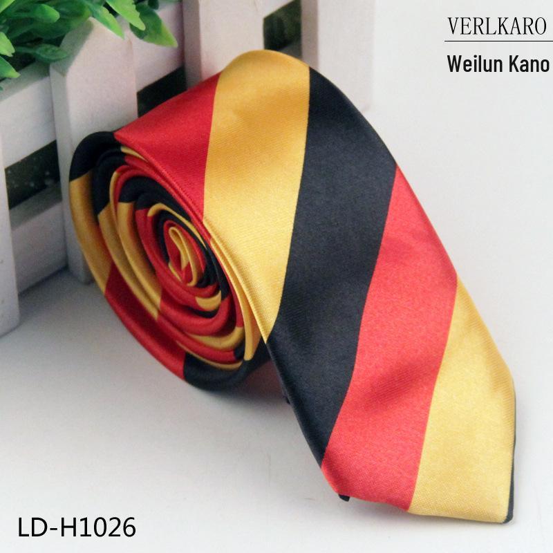 Multi-Color Student 5cm Narrow British Casual Polyester Silk Printed Tie