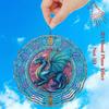 Dragon Shape Colorful Window Astrology Wind Chime Kinetic Rotating Outdoor Garden Decor Spring Summer Hanging Ornament No Battery Needed