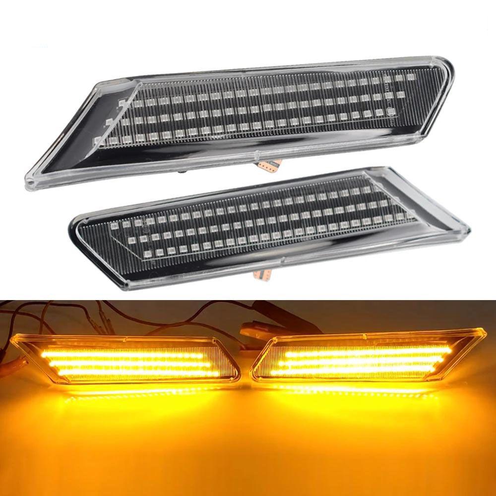 2pcs Canbus Dynamic Amber LED Side Marker Turn Signal Light For Porsche 911 Carrera Targa Turbo GT2 GT3 997 Cayman Boxster 987