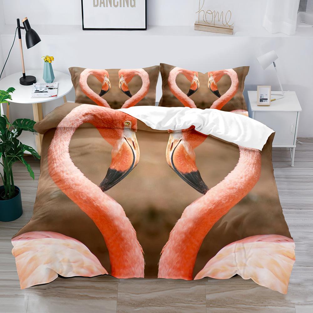 Bedding Three-Piece Bird Cartoon Game 3D Digital Printing Kit