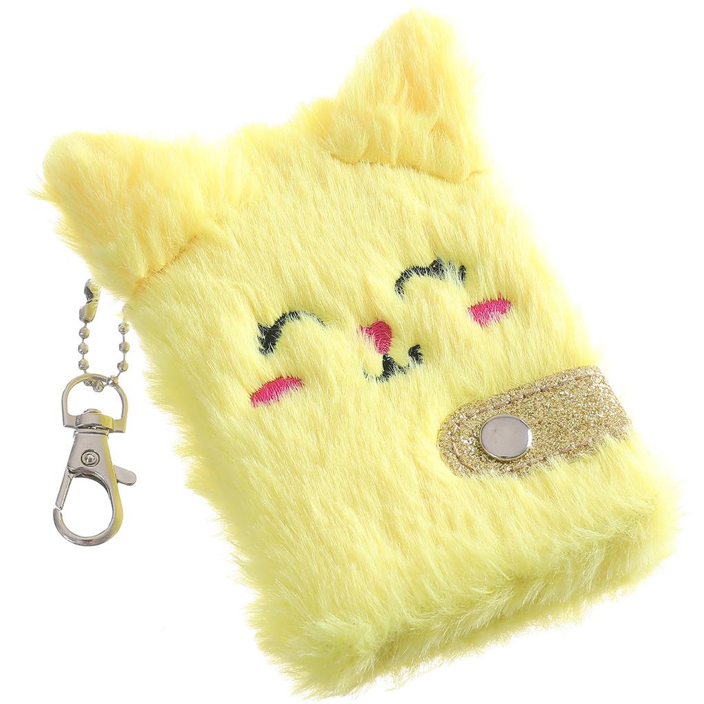 Kawaii Notebook For Girls Stationery Gift Small Plush Journal Diary Notepad Blank Inner Papers Sketchbook With Keychain Protable