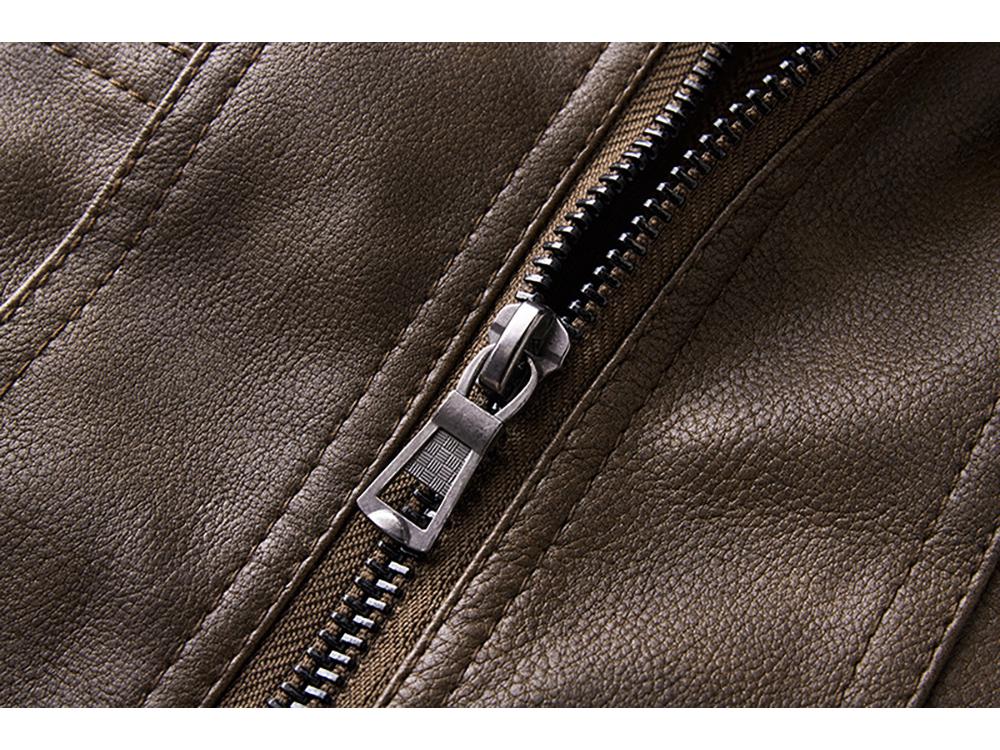 Herren Europäische & Amerikanische PU Leder Kapuzenjacke - Winter Warmer Mantel, Europäische Größe