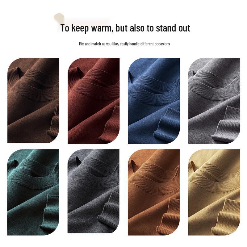 Hodo Men's Lightweight Cashmere Blend Crew Neck Sweater