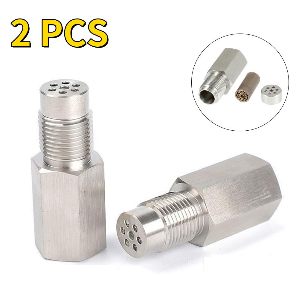 

Universal Stainless Steel SS304 Check Engine Light CEL mini catalyst O2 Sensor Spacer Adapter M18X1.5 2PCS