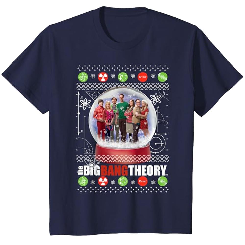 The Big Bang Theory Girls Snow Globe Cotton Christmas T-Shirt