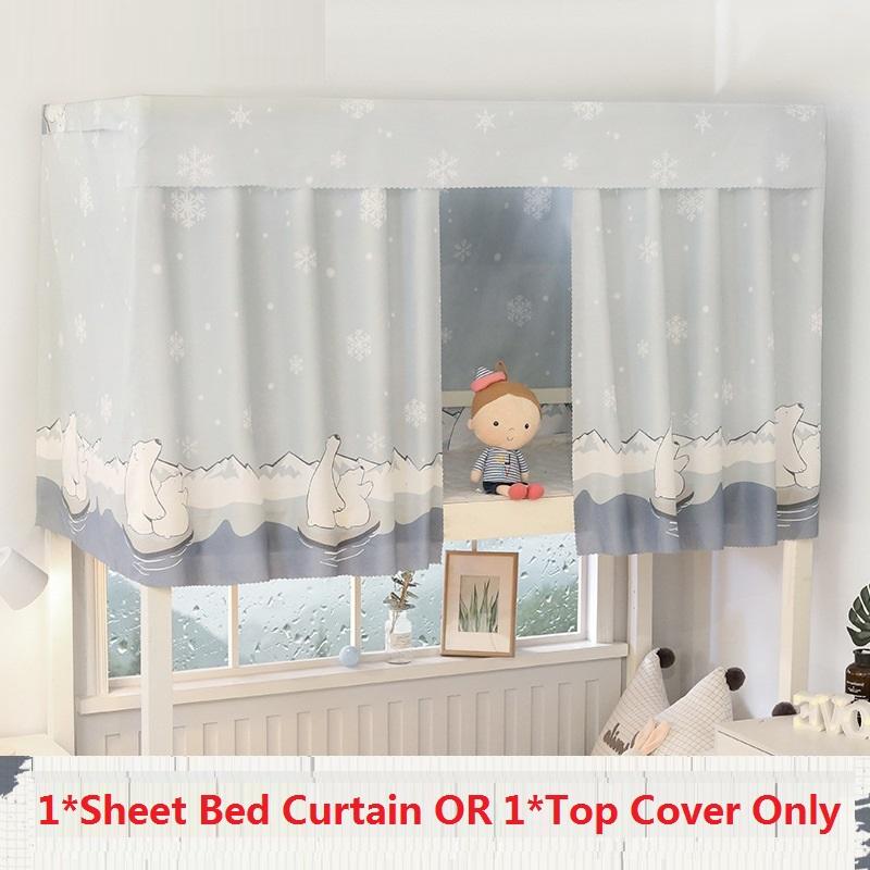 

Студенческая штора для кровати, общежитие, защита от комаров, одноярусная, затемняющая, блэкаут Bear,115x200cm(1pcs Top Cover Only)