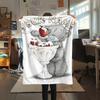 1PC Custom Name Tatty Teddy Ice Cream Patterned Flannel Blanket Suitable For All Seasons for Home Decor Warmth and Comfort Gifts Holiday Present