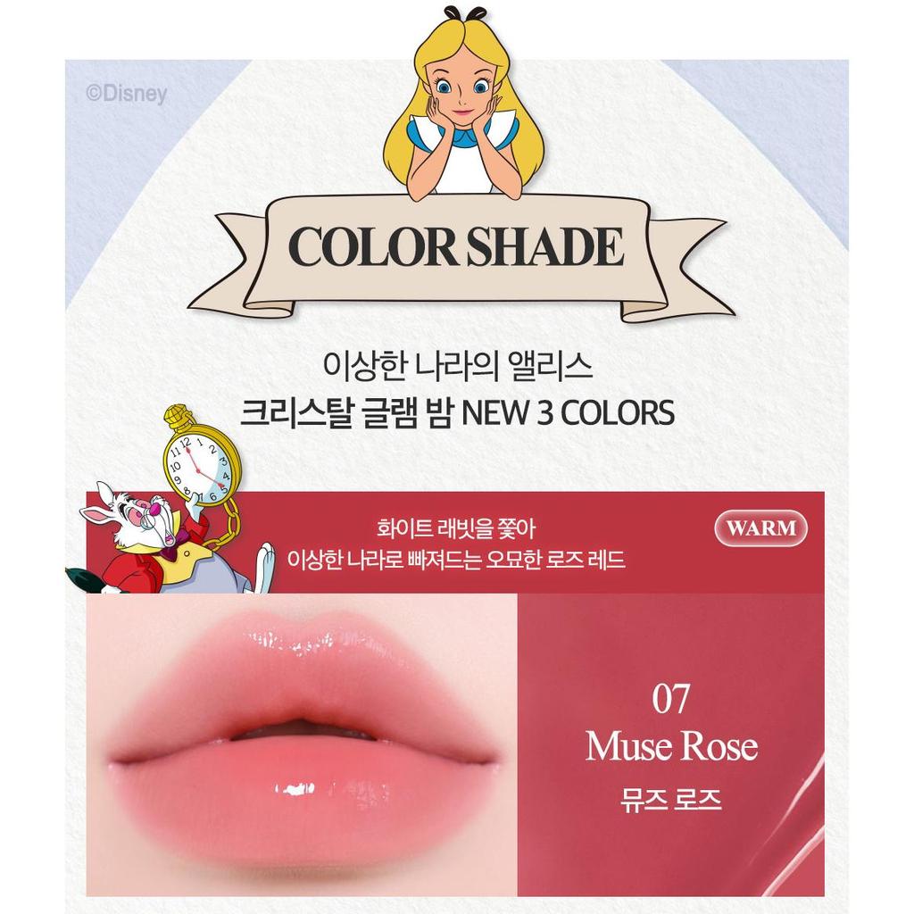 Clio Crystal Glam Balm 007 Muse Rose – Alice In Wonderland Limited Edition Hydrating Lip Balm