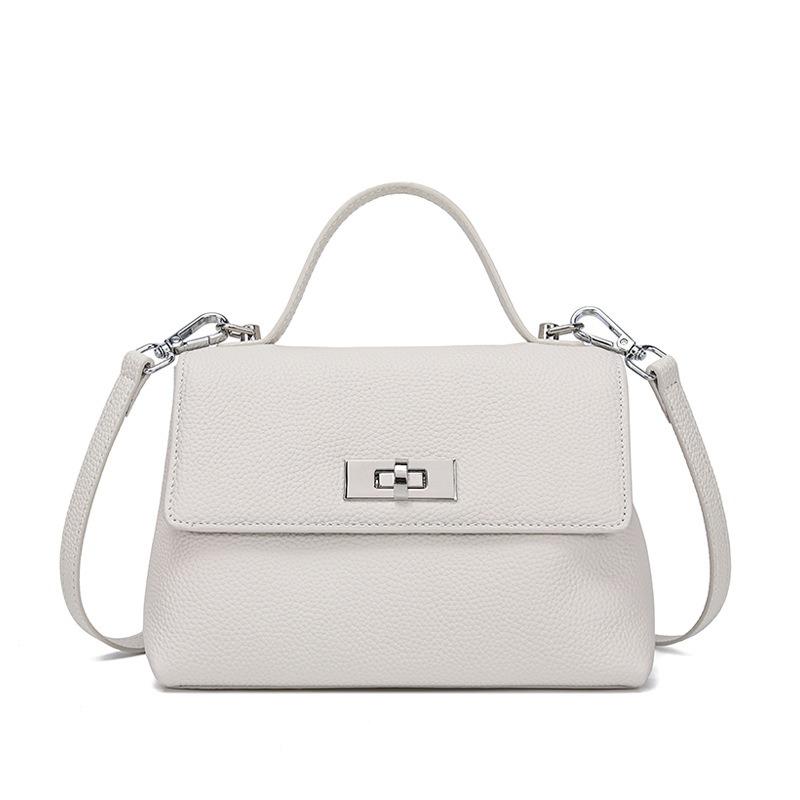 Cowhide Bag Women's Crossbody Bag Handbag Women's Niche Everything Small Square Bag Retro Commuter Shoulder Bag