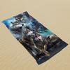Wolf Pattern Beach Towel Ultra Soft Microfiber Quick-Dry Towel For Beach Pool Bath Vintage Style Outdoor Multi-Purpose Accessory