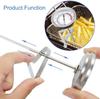 Candy/Deep Fry Thermometer with Instant Read & Pot Clip Stainless Steel Stem Meat Cooking Thermometer Best for Turkey/BBQ/Grill