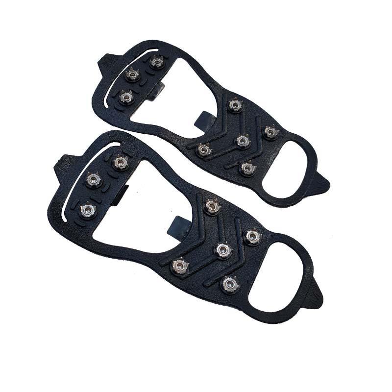 8 Teeth Ice Gripper For Shoes Snow Crampons Anti-slip Ice Gripper Hiking Cleats Spikes Traction Ice Floes 8 Stud Shoes Grip