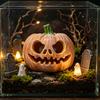 Dýně Akvarijní Jeskyně Halloweenské Akvárium Úkryt, Duchovní Tvář Úkryt pro Bojovnice pro Plazy Jeskyně na Schování, Dekorativní Ornament pro Krevety