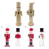 Unbemalte Weihnachts-Nussknacker-Figur DIY Leere Nussknacker-Soldatenfigur Unfertige Holz-Nussknacker-Figur für Weihnachtsdekoration Bastelprojekt