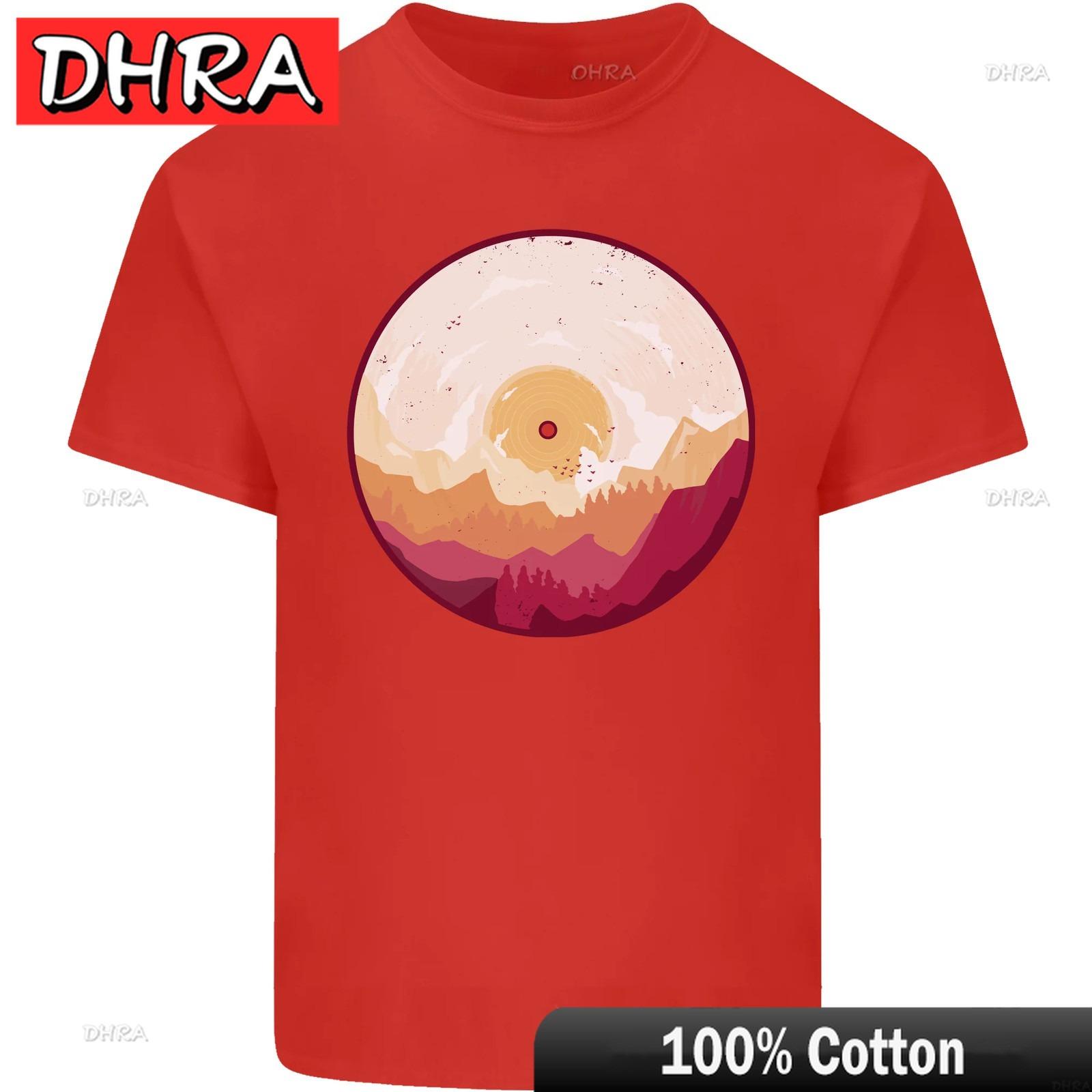 

Vinyl Landscape Record Mountains DJ Decks Kids TShirt Childrens Y2K Cute Minimalist Graphic Tshirts Edgy Minimalist Cool S