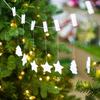 24PCS Christmas Calendar DIY Pendant Wood Decoration Xmas Advent Calendar Hanging Card Christmas Tre