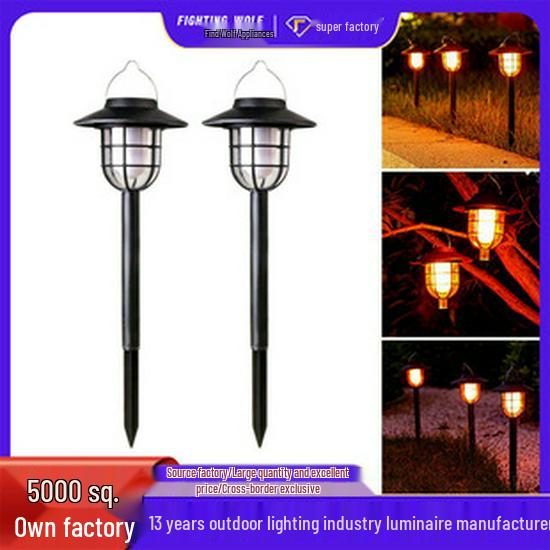 Automatic Solar Garden Lights: Cross-border Outdoor Landscape Lighting with Tungsten Filament for Lawn and Ground Insertion.