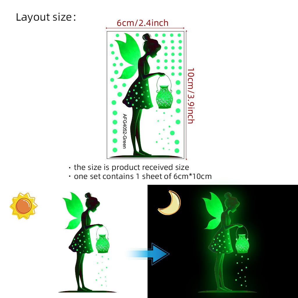 Luminous Green Butterfly Light Switch Stickers Removable Glow In The Dark Girls Room Wall Decals Home Decor