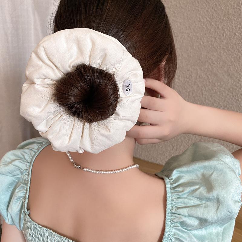 Крем-пуф Бант Колон Повязка на голову Женская Сладкая Милая Резинка для пучка Украшение для волос