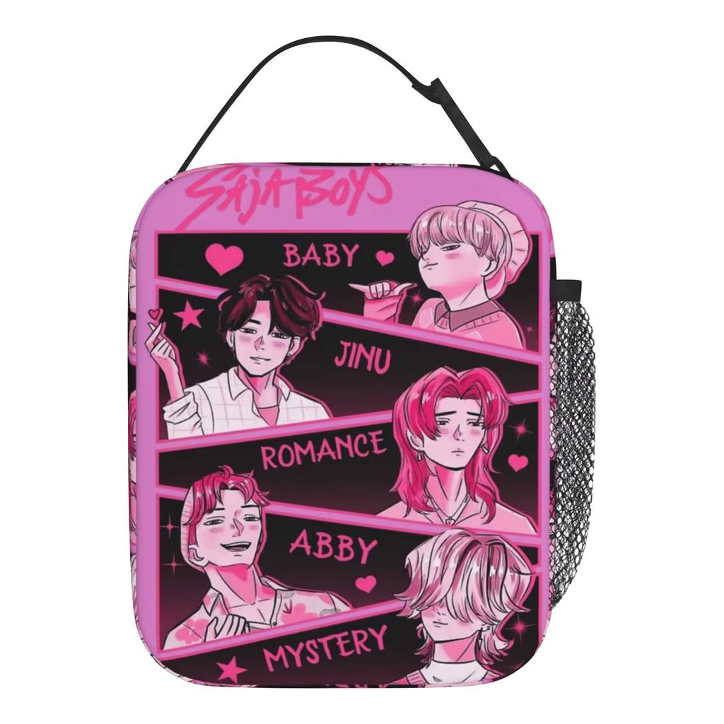 Lunch Bag Outdoor Picnic Lunch Box Retro Graphic Design Tote Food Bags Oxford Portable Insulated Cooler Bag