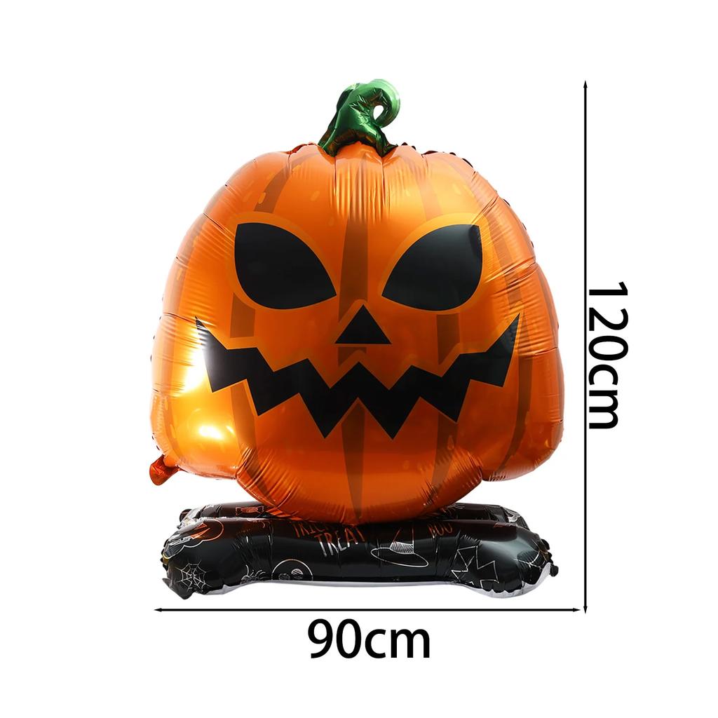 3 Sizes Halloween Pumpkin Balloons for Haunted House Doorway Party Home Decor Horror Pumpkins Aluminum Film Standing Balloon