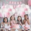 50/10pcs Bow Theme Latex Balloon 12 Inches Bowknot Print White Balloons for Kids Girls Birthday Baby Shower Wedding Party Decor
