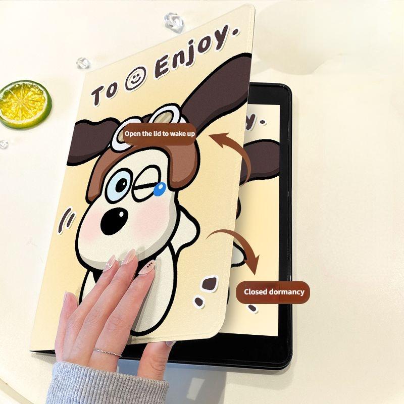 Süße Cartoon Happy Puppy Muster TPU Schutzhülle für Redmi Pad 2022 10,6 Zoll SE 11 Zoll kompatibel mit Xiaomi 6/6pro 5/5pro mit Stifthalter