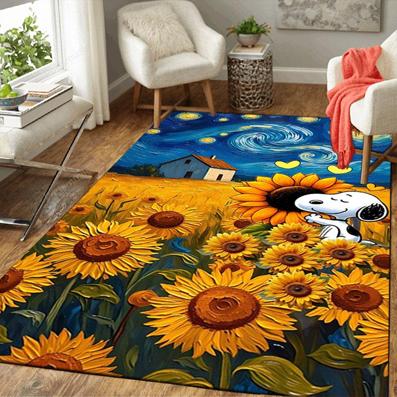 Cute Snoopy Cartoon Print Welcome Mat, Non-slip Decorative Home Rug, Suitable for Use In the Bedroom, Bedside, or Doorway.
