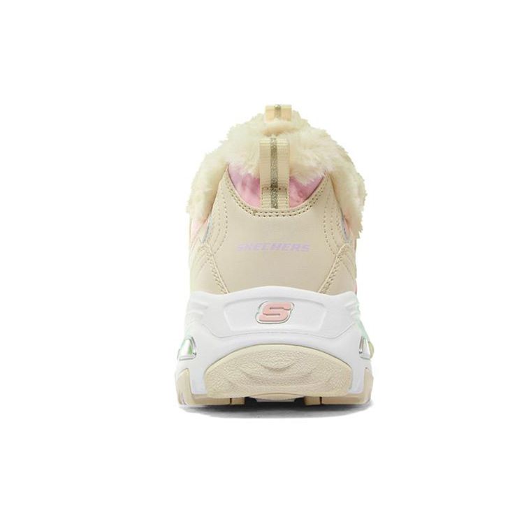 Skechers DLites 1.0 Kožené Sportovní Pohodlné Všestranné Nízké Táta Boty Dámská Teniska Růžová 896048-NTPR