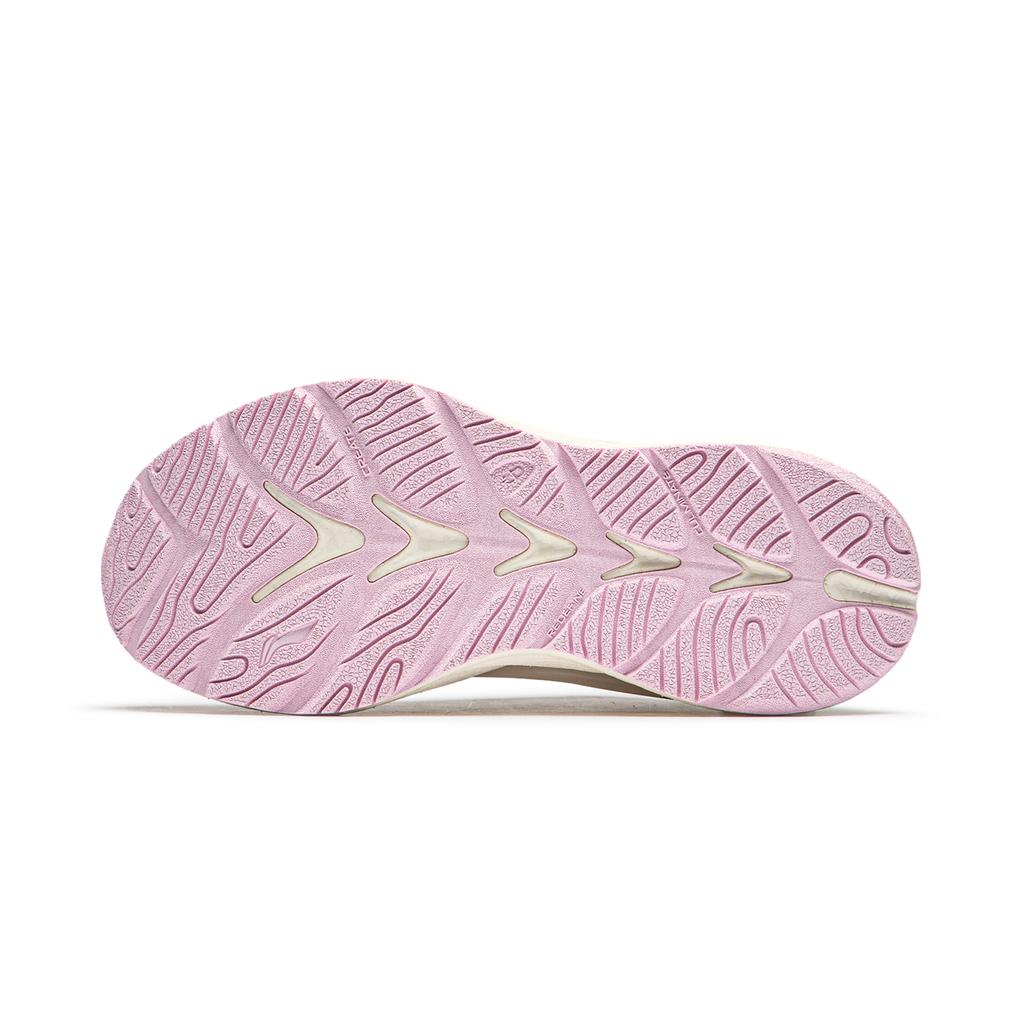 Li Ning Arc CRC Shock Absorbing Wear Resistant Non Slip Low Top Running Shoes Women Running Shoes Beige Pink AZGU006-6