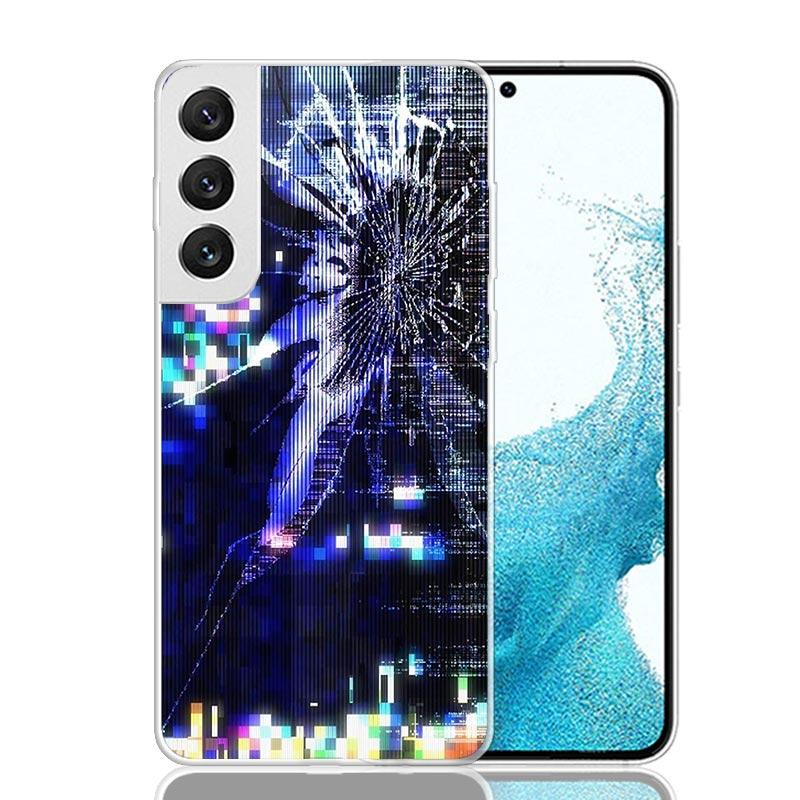 Broken Phone Screen Phone Case For Samsung Galaxy S26 S25 Edge S24 S23 FE S22 Ultra S21 Plus S20 + Fundas Cover Coque Galaxy S25