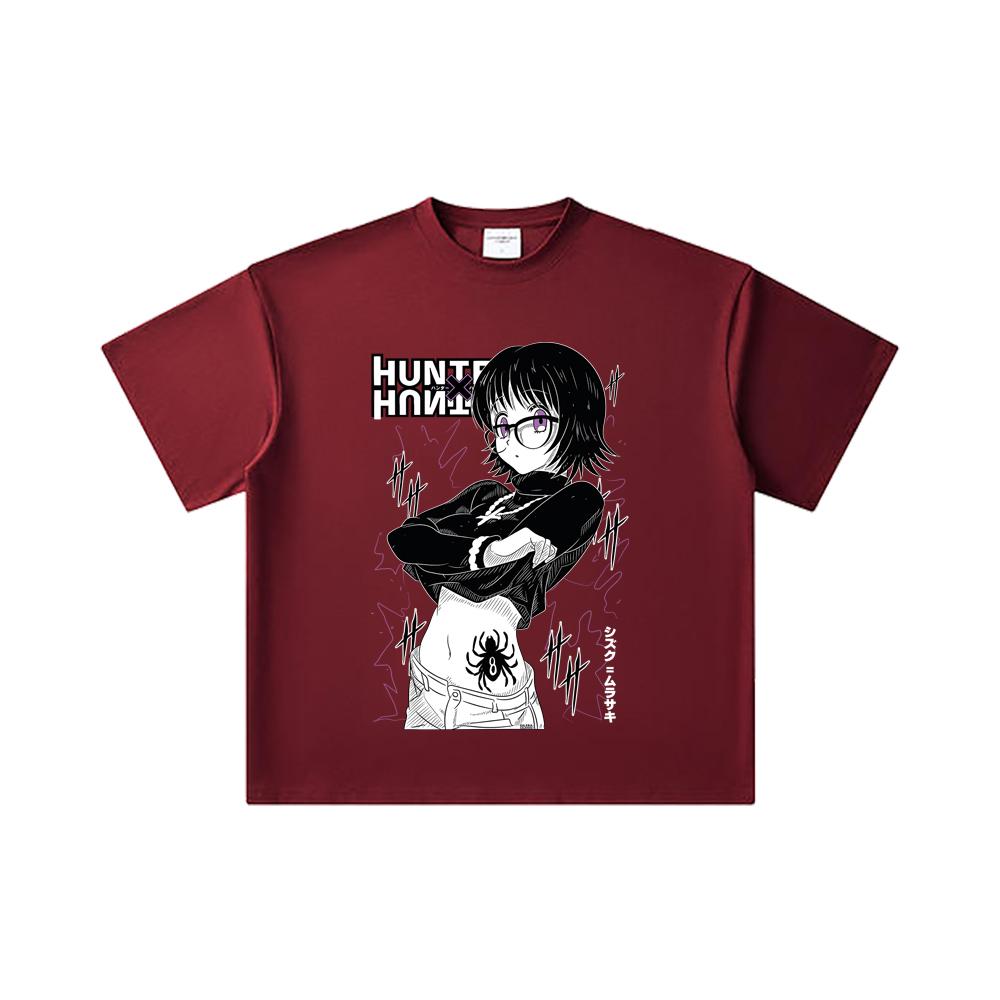 260 GSM Double Yarn 32 Count 100% Cotton HXH V9 Shizuku Print Unisex Heavy Cotton T Shirt