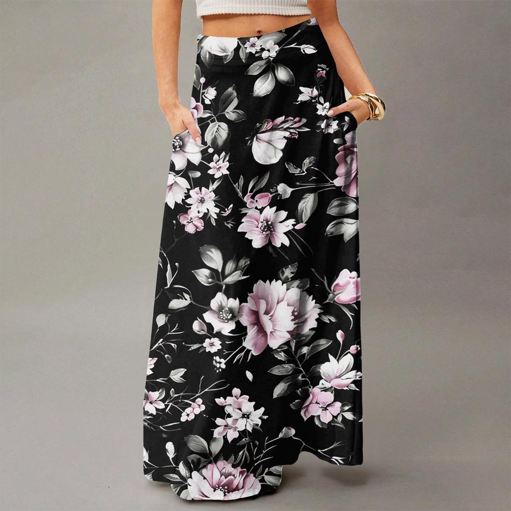 Women's Flowy Maxi Dress Regular Casual Summer Bohemian Skirt