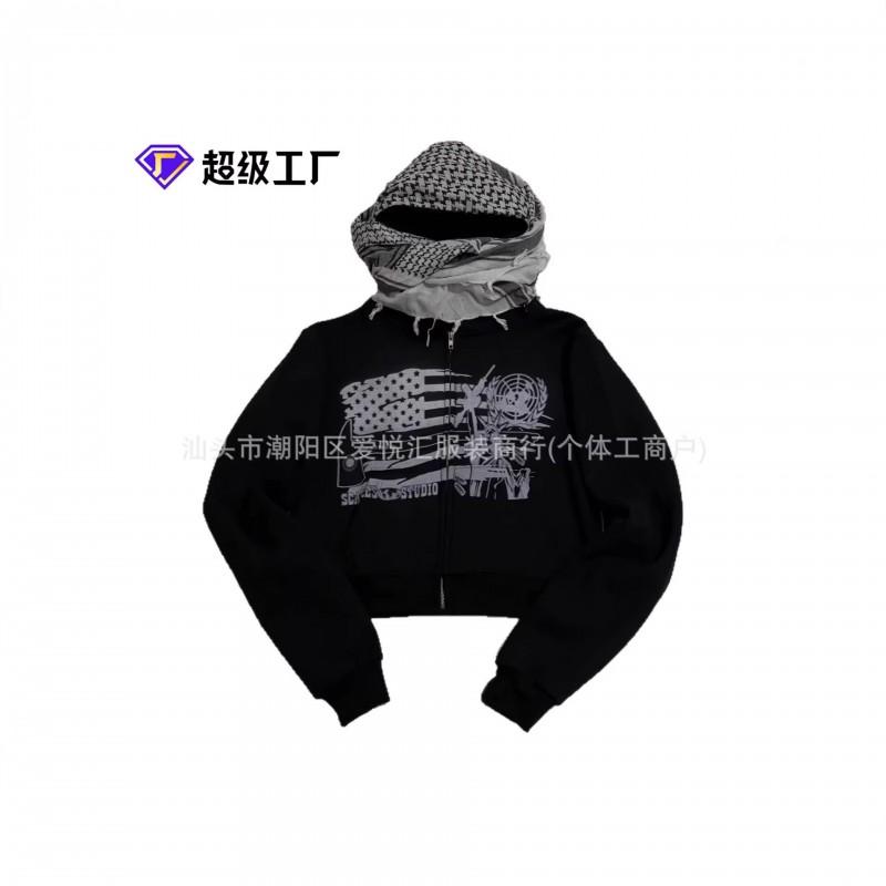 Oversized Hooded Sweatshirt With Letter Print Patchwork Design Loose Fit Streetwear Men Fall