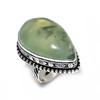 Prehnite Gemstone Handmade 925 Steling Silver Gift Jewelry Ring Size 8 e3k59