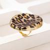 Anello Geometrico Circolare Leopardato alla Moda Personalizzato per Donna da Festa