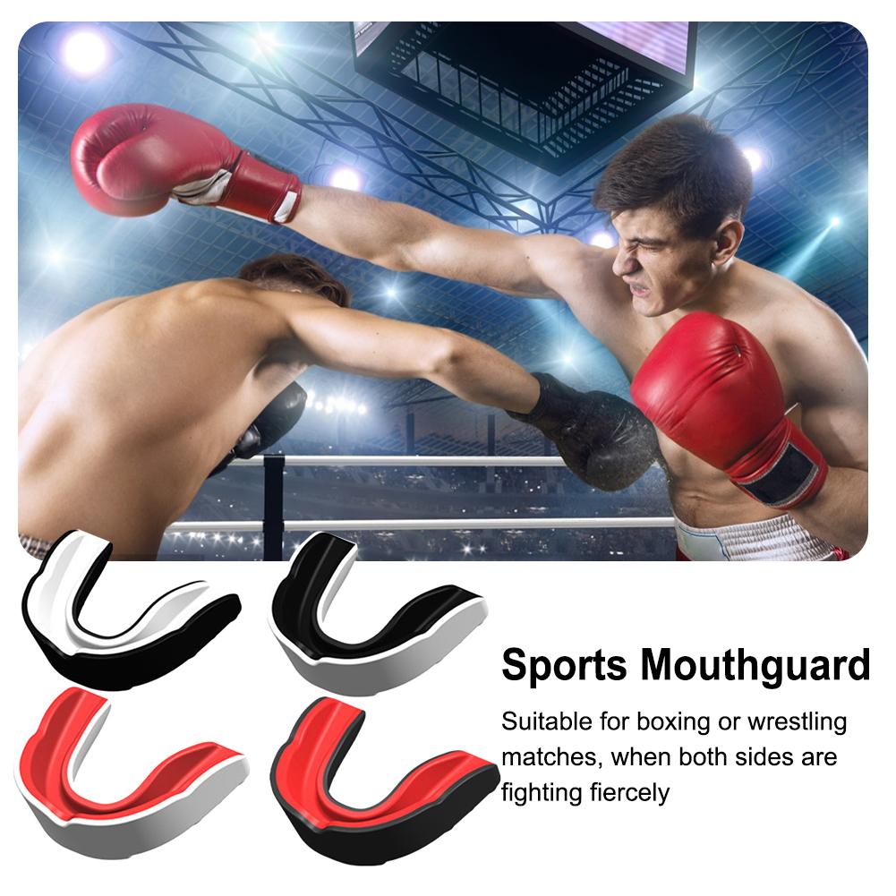4PCS Boxing Gum Shield Mouth Guard Mouthguard Slim Fit for Football Wrestling Hockey Lacrosse Boxing for Contact Combat Sport