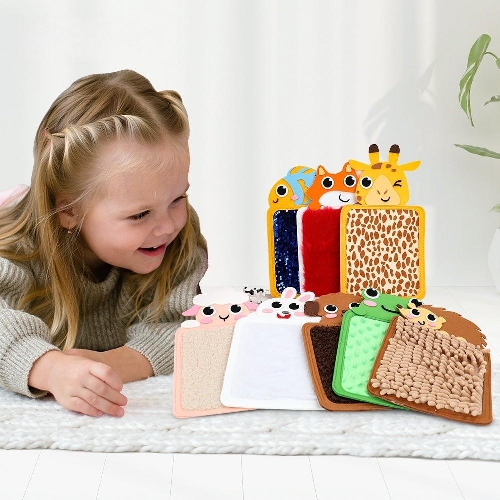8pcs Sensory Hand-eye Cognitive Felt Mats 3D Montessori Learning Toys Toddler Toys