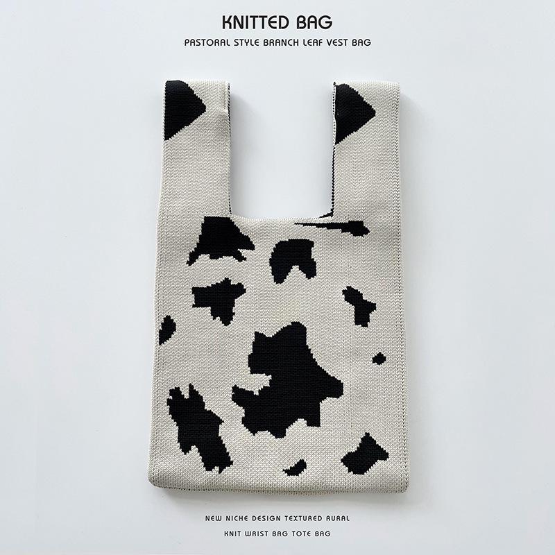 Women's Colorful Knitted Handbag - Stylish, Niche Design Shoulder Bag