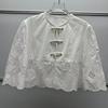 Women's French Retro Short Sleeve Lace Embroidered Top