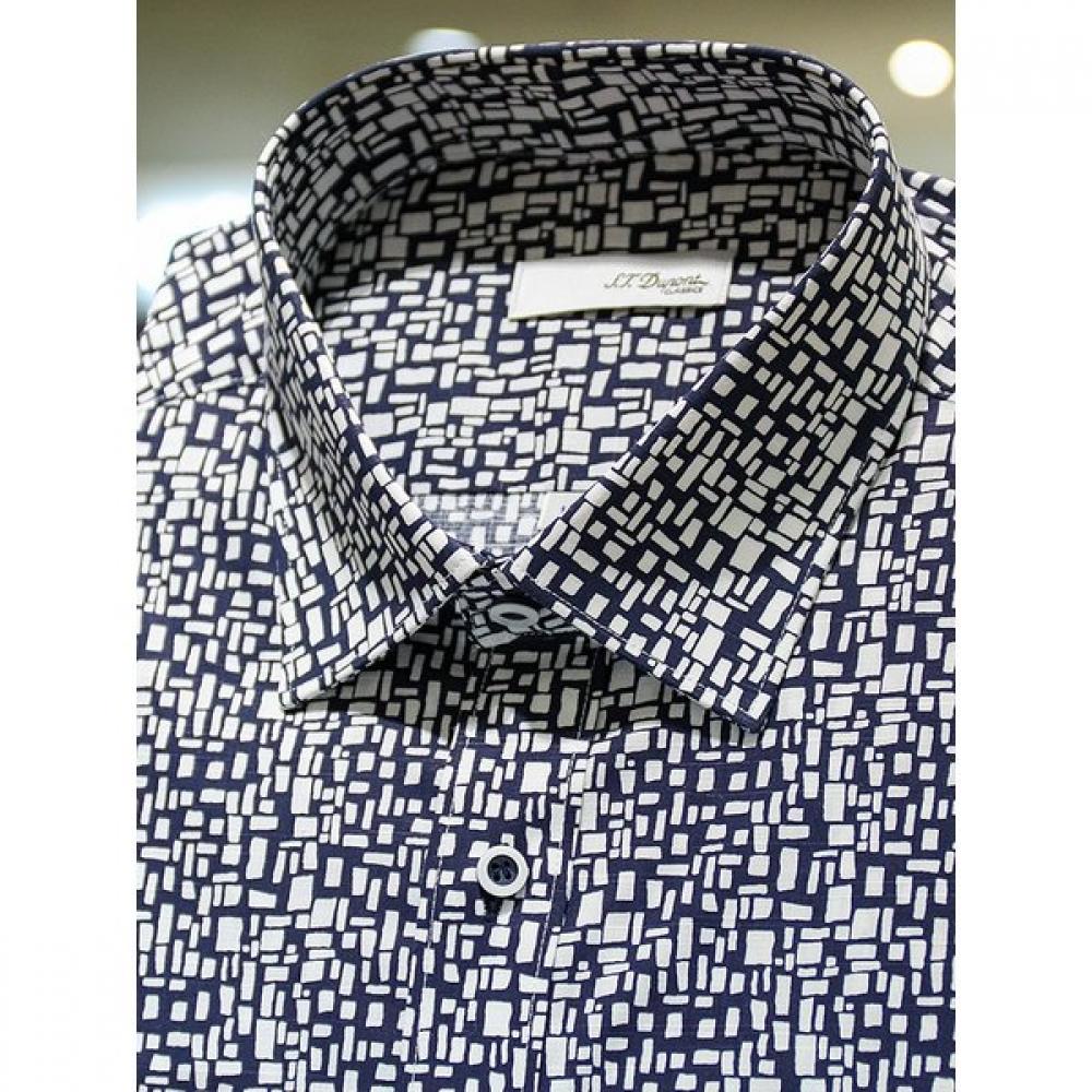 S.t. Dupont Slim Long Sleeve Slub Print Shirt Se0sm21ls457ny