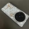 Bling Silver Diamond Case For VIVO X300 Ultra X300s X100/X200/X300 Pro X200 Ultra X200s Glitter Rhinestone Flower Clear Cover