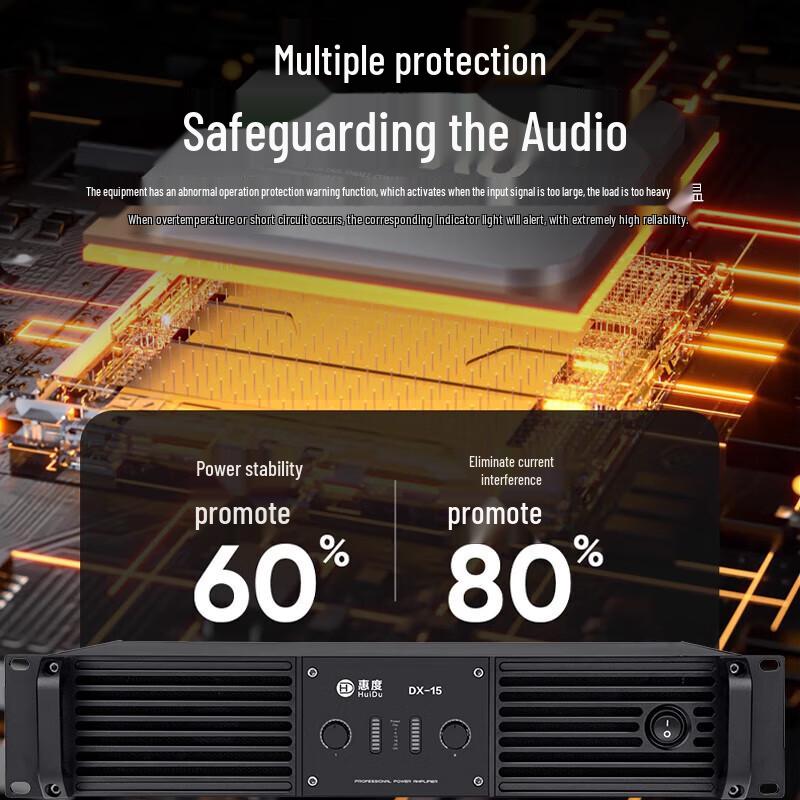 HuiDu DX-224 Professional 2-Channel Digital Power Amplifier (CN version)