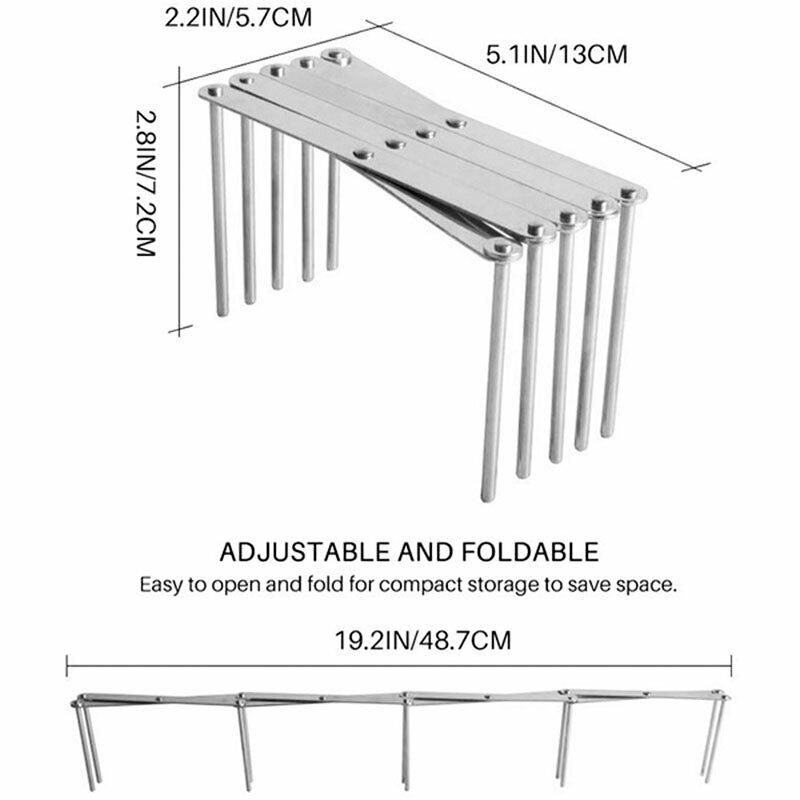 Adjustable Rack Pot Pan Lid Stand Rack Organiser Extendable Stainless Steel Home Kitchen Holder