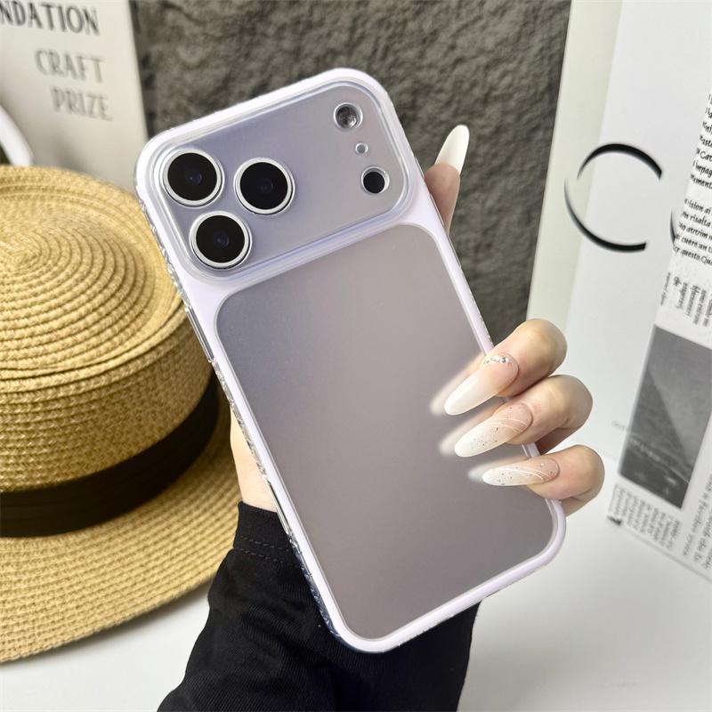 INS Gradient Matte Laser Seven Colors Phone Case For Apple iPhone 17 16 15 Pro Max Camera Lens Proteciton Shockproof Hard Cover