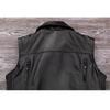 Chinese Size Biker Vest Top Layer Cowhide Leather Vest Men's Slim Short Motorcycle Clothing Riding Jacket Sleeveless Genuine Cow Club Vest