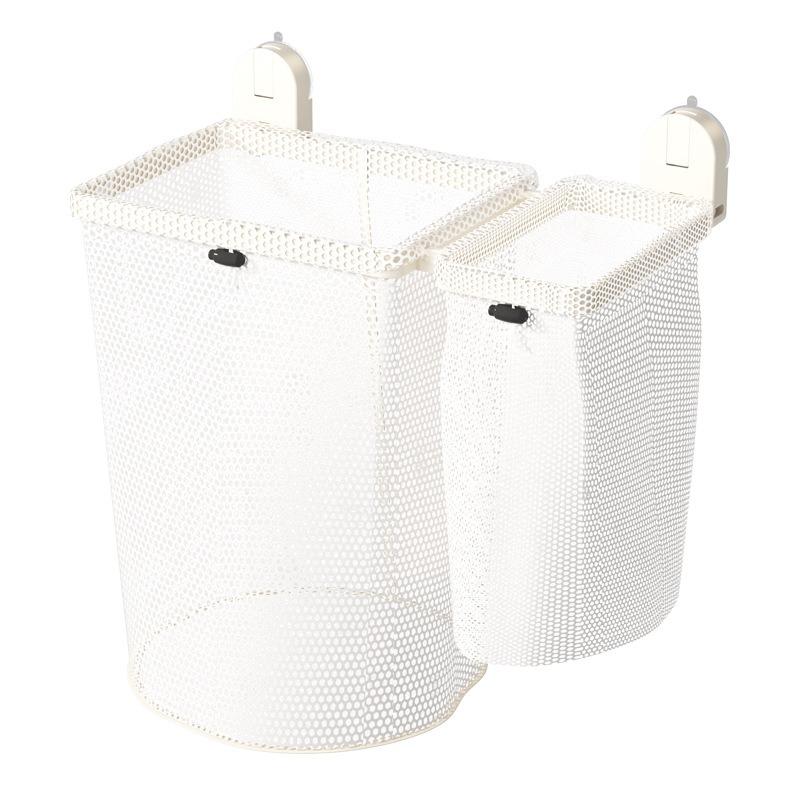 Punch-Free Wall Mounted Laundry Hamper Foldable Suction Cup Storage Basket Waterproof Bathroom Organizer for Home Hotel Daily