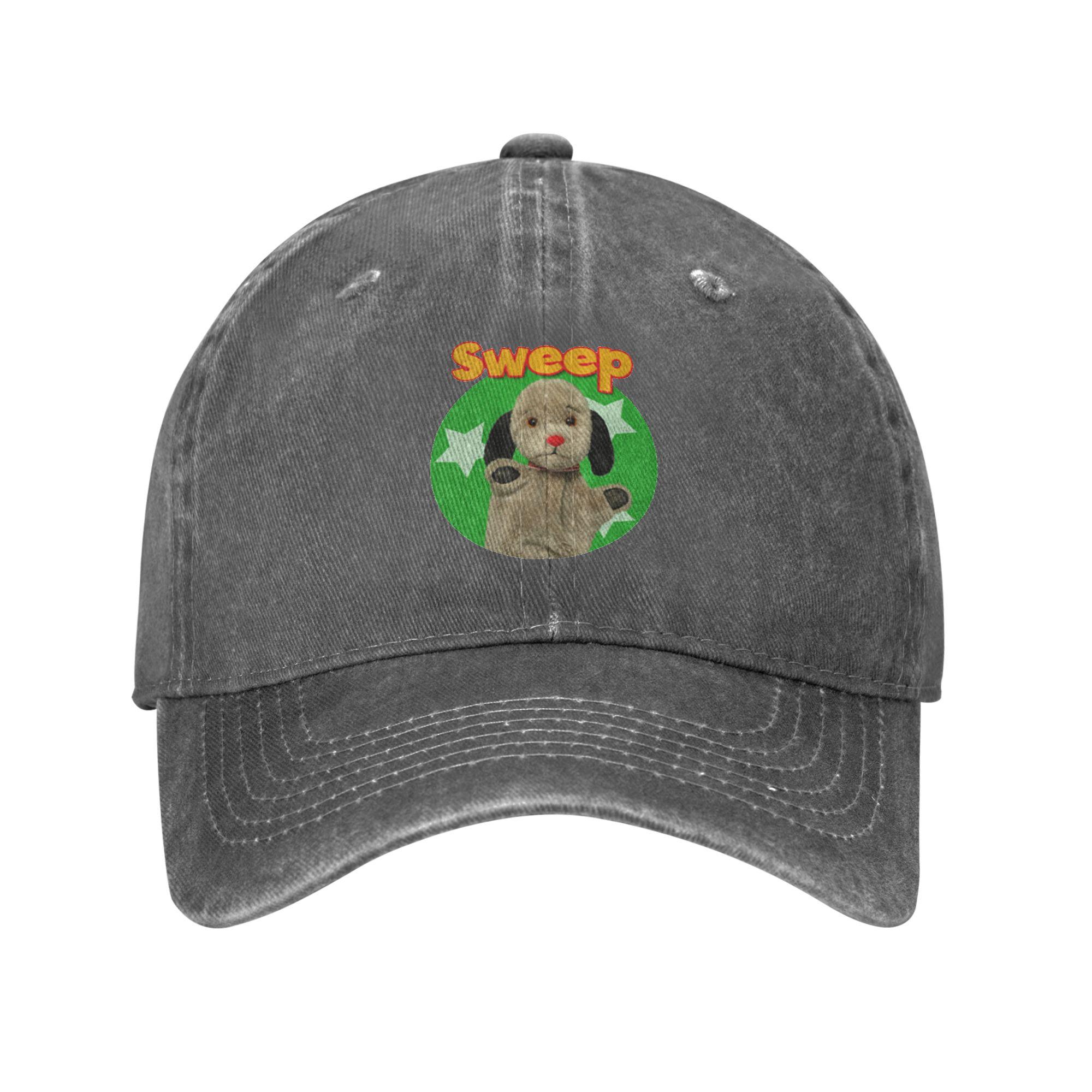 Sooty and Sweep Denim Fabric Cap Casual Baseball Caps Adjustable Hat Summer Unisex Baseball Hats One Size